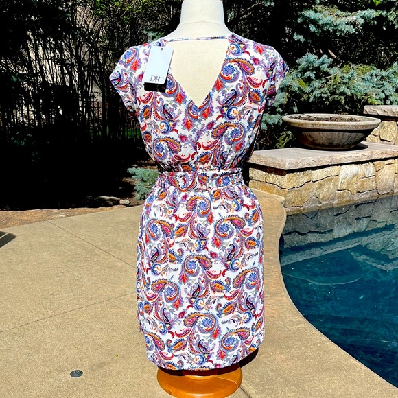 NWT DR2 by Daniel Rainn Paisley Dress - Picture 4 of 9